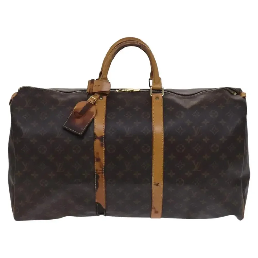 LOUIS VUITTON Monogram Keepall 55 Boston Bag M41424